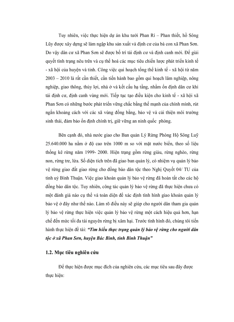 image for page Tìm hiểu thực trạng quản lý bảo vệ rừng cho người DT ở phan sơn bác bình bình thuận