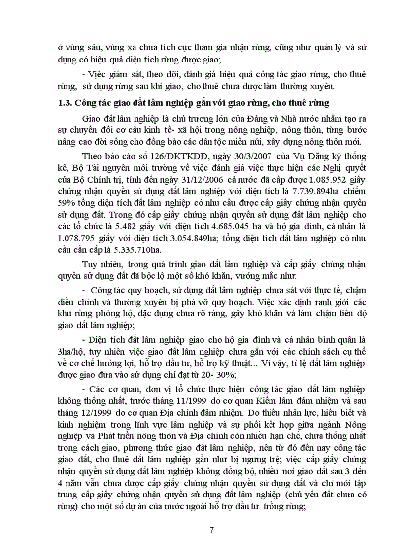 image for page Giao rừng cho thuê rừng giai đoạn 2007 2010