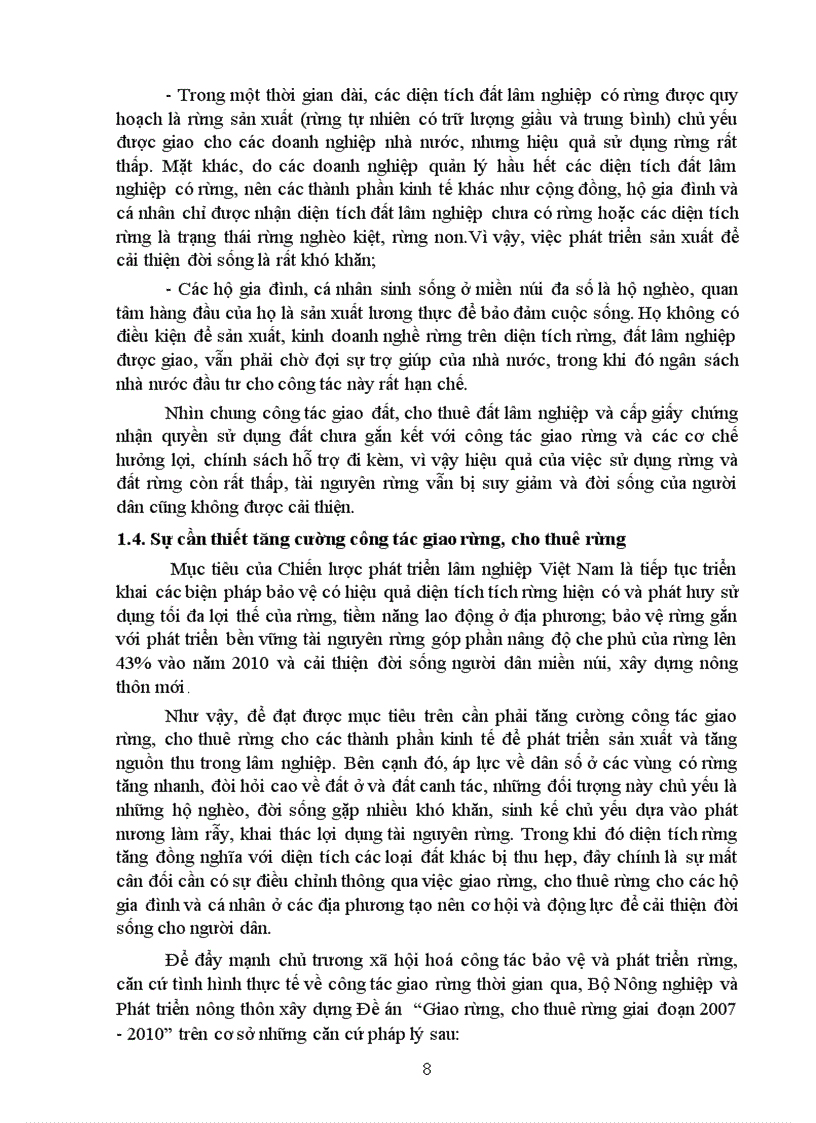 image for page Giao rừng cho thuê rừng giai đoạn 2007 2010