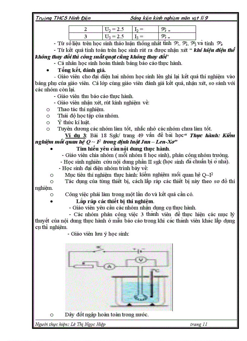 image for page Rèn kĩ năng thực hành thí nghiệm phần điện học cho học sinh thông qua dạy học vật lí 9 trường thcs ninh điền