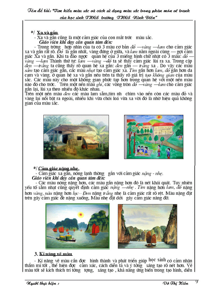 image for page Tìm hiểu màu sắc và cách sử dụng màu sắc trong phân môn vẽ tranh của học sinh THCS