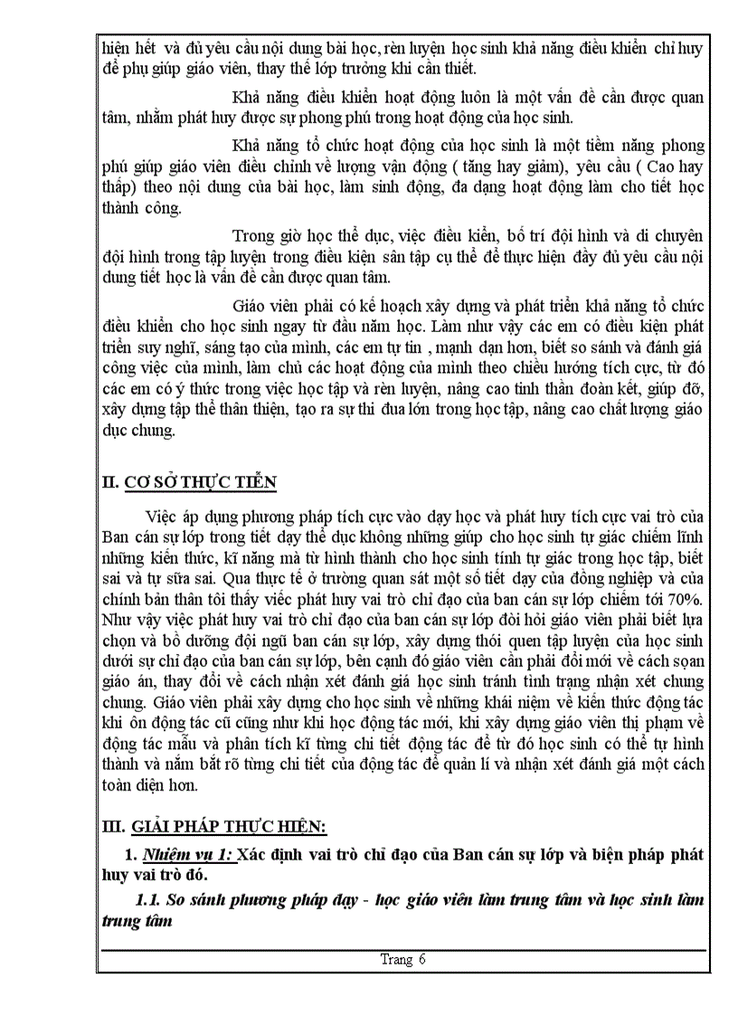 image for page Phát huy vai trò chủ đạo của ban cán sự lớp trong tiết học thể dục ở trường thcs ninh điền