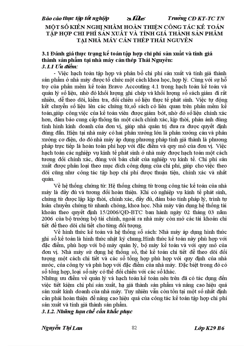 image for page Một số kiến nghị nhằm hoàn thiện công tác kế toán tập hợp chi phí sản xuất và tính giá thành sản phẩm tại nhà máy cán thép Thái Nguyên