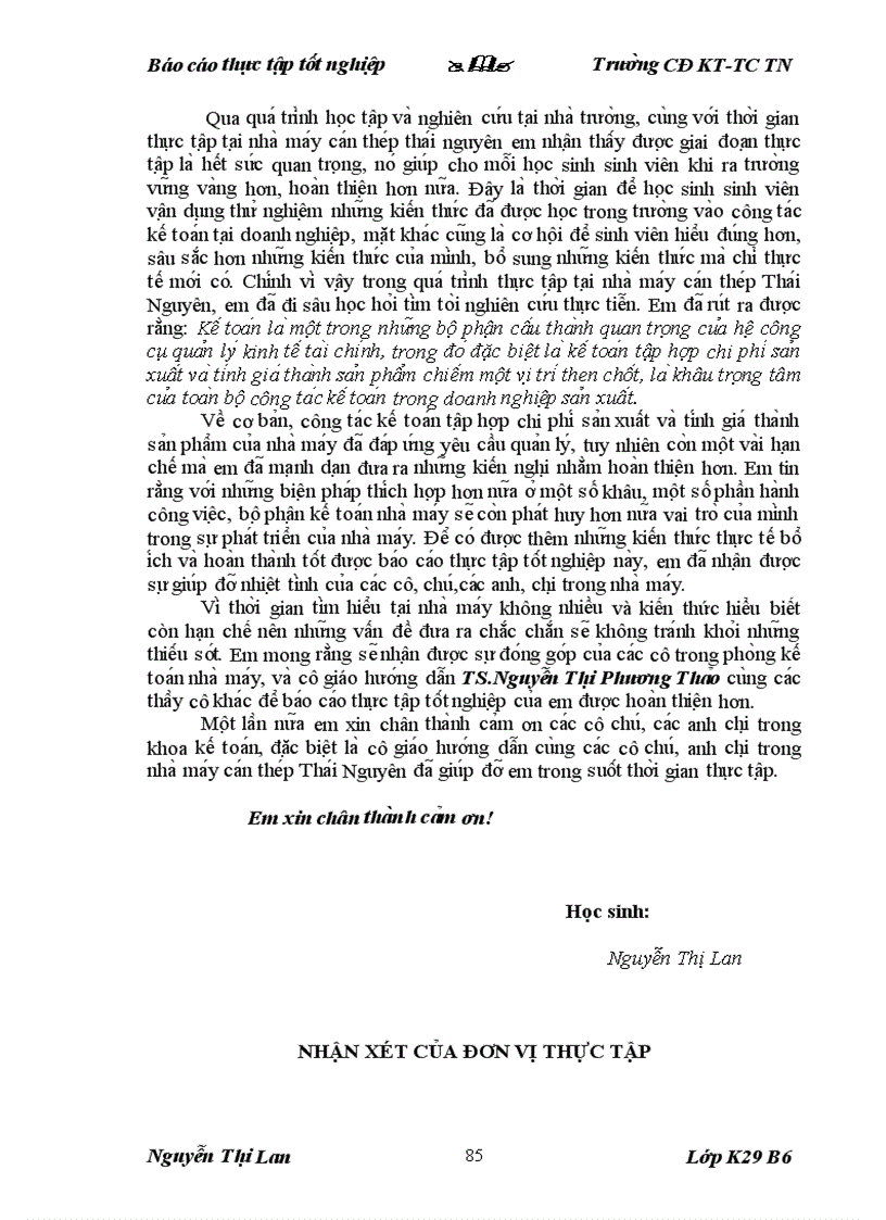 image for page Một số kiến nghị nhằm hoàn thiện công tác kế toán tập hợp chi phí sản xuất và tính giá thành sản phẩm tại nhà máy cán thép Thái Nguyên