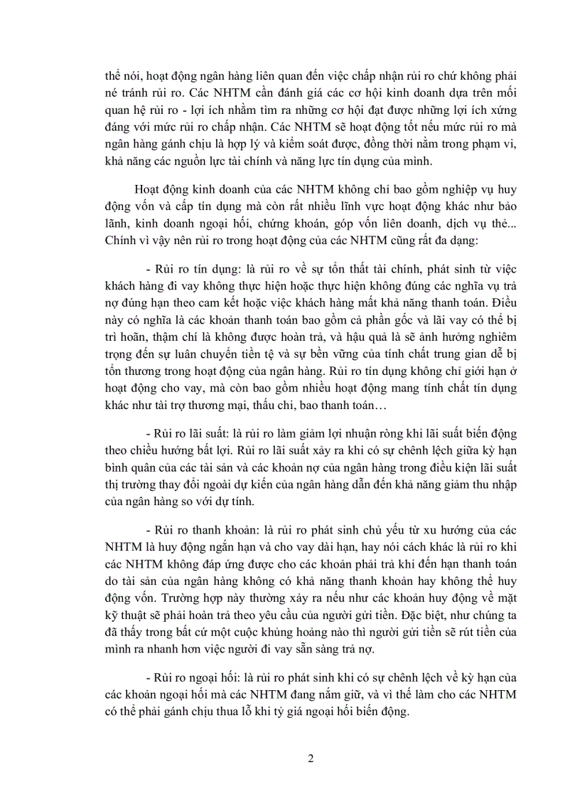 image for page Rủi ro tín dụng tại ngân hàng ngoại thương Việt Nam chi nhánh Cần Thơ Thực trạng và giải pháp