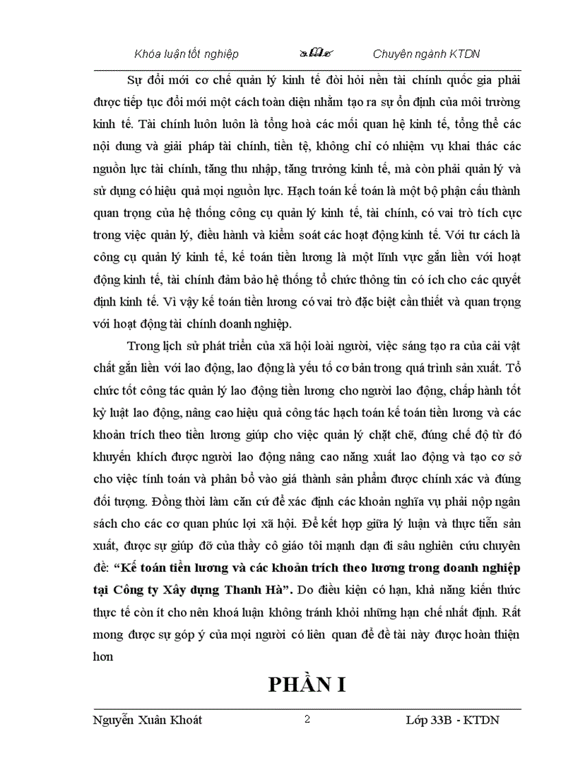 image for page Kế toán tiền lương và các khoản trích theo lương trong Doanh nghiệp tại công ty xây dựng Thanh Hà