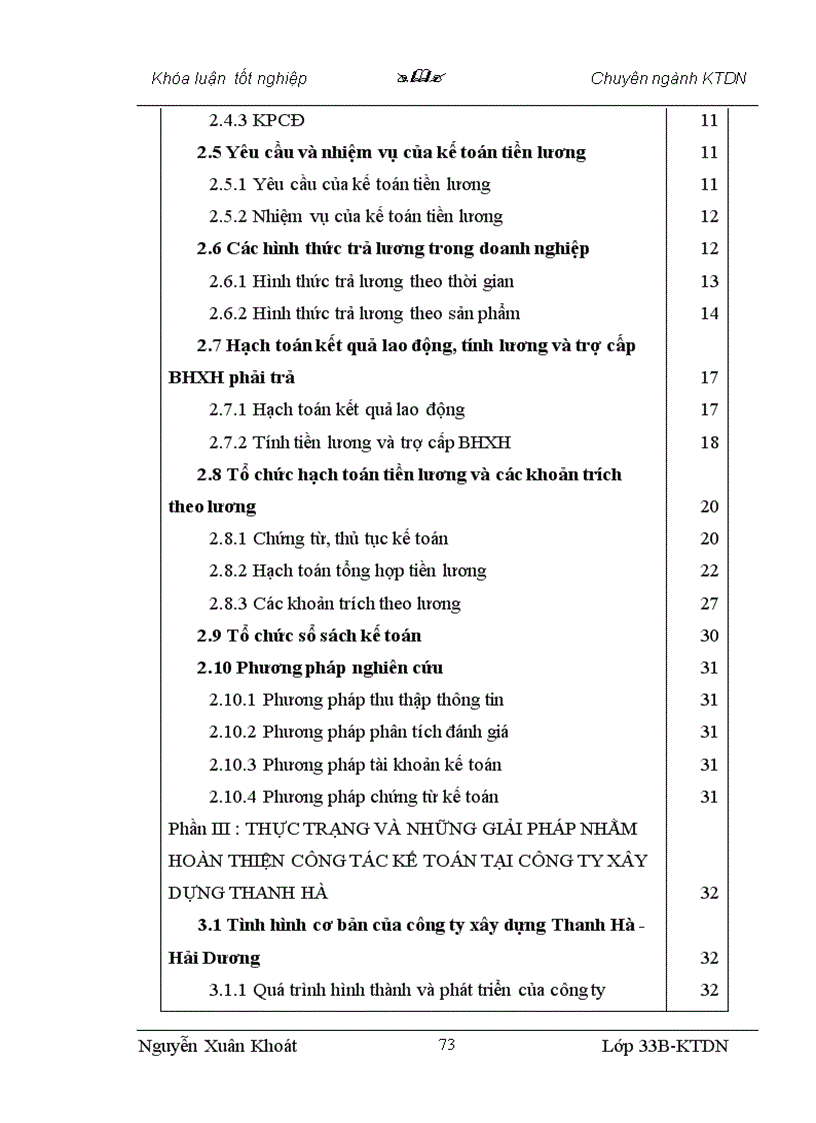 image for page Kế toán tiền lương và các khoản trích theo lương trong Doanh nghiệp tại công ty xây dựng Thanh Hà
