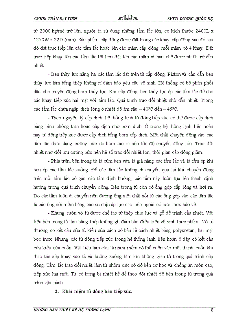 image for page Thiết kế hệ thống lạnh tủ đông bán tiếp xúc năng suất 400kg mẽ