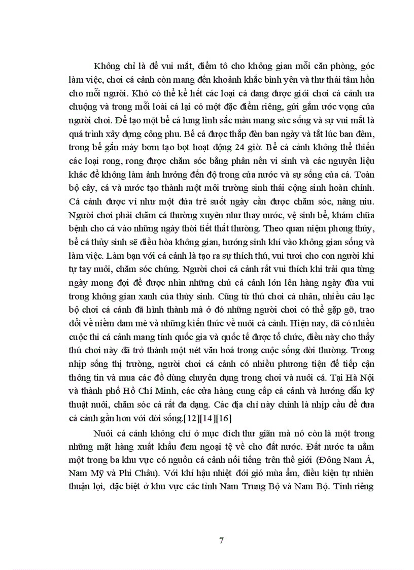 image for page Điều tra tình hình nuôi và chơi cá cảnh trên địa bàn Thành phố Huế