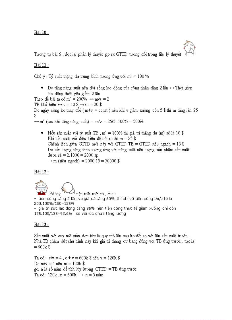 image for page Công thức tính hướng dẫn giải một số bài tập Kinh Tế Chính Trị