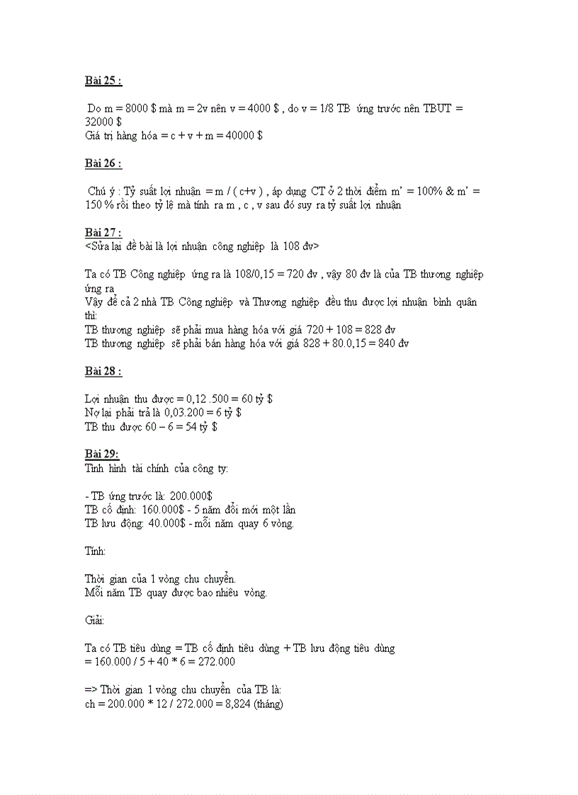 image for page Công thức tính hướng dẫn giải một số bài tập Kinh Tế Chính Trị