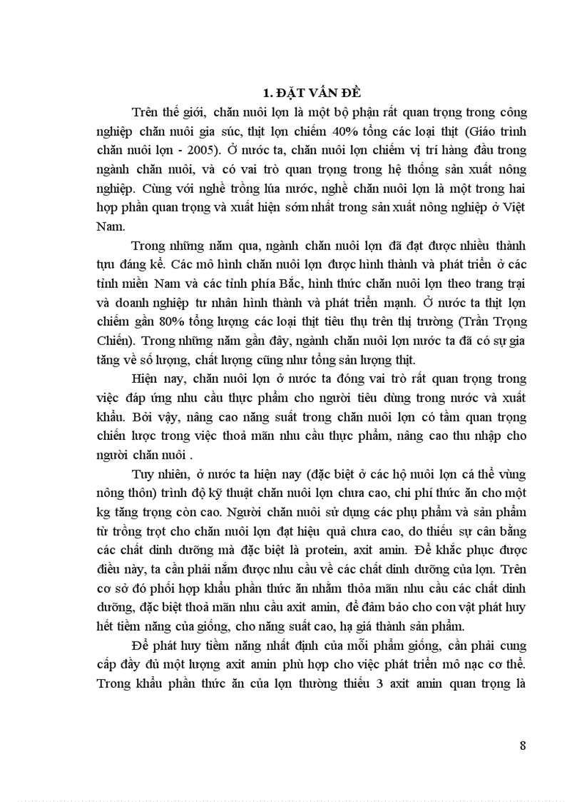 image for page Hiệu quả của việc bổ sung chế phẩm axit amin tổng hợp L Lysine và DL Methionine trong khẩu phần lợn thịt F1 MóngCái Yorkshire nuôi ở trại Tiền Phong