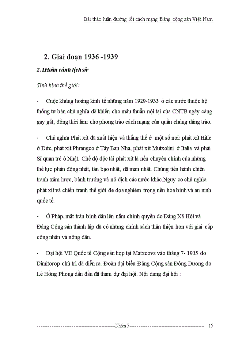 image for page Quá trình giải quyết 2 nhiệm vụ dân tộc dân chủ của cách mạng việt nam trong giai đoạn 1930 1945