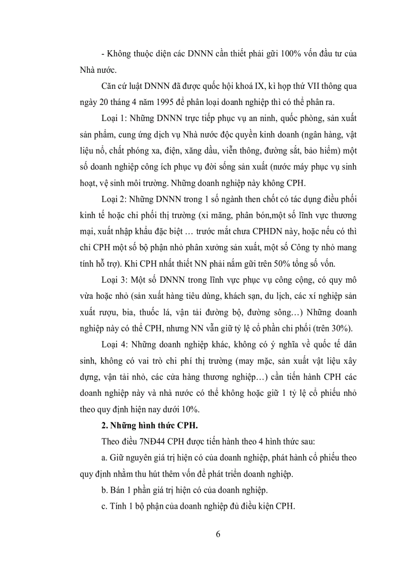 Phân tích quá trình CPH DNNN ở Việt Nam Trình bày tình hình CPH một doanh nghiệp Nhà nước mà sinh viên biết