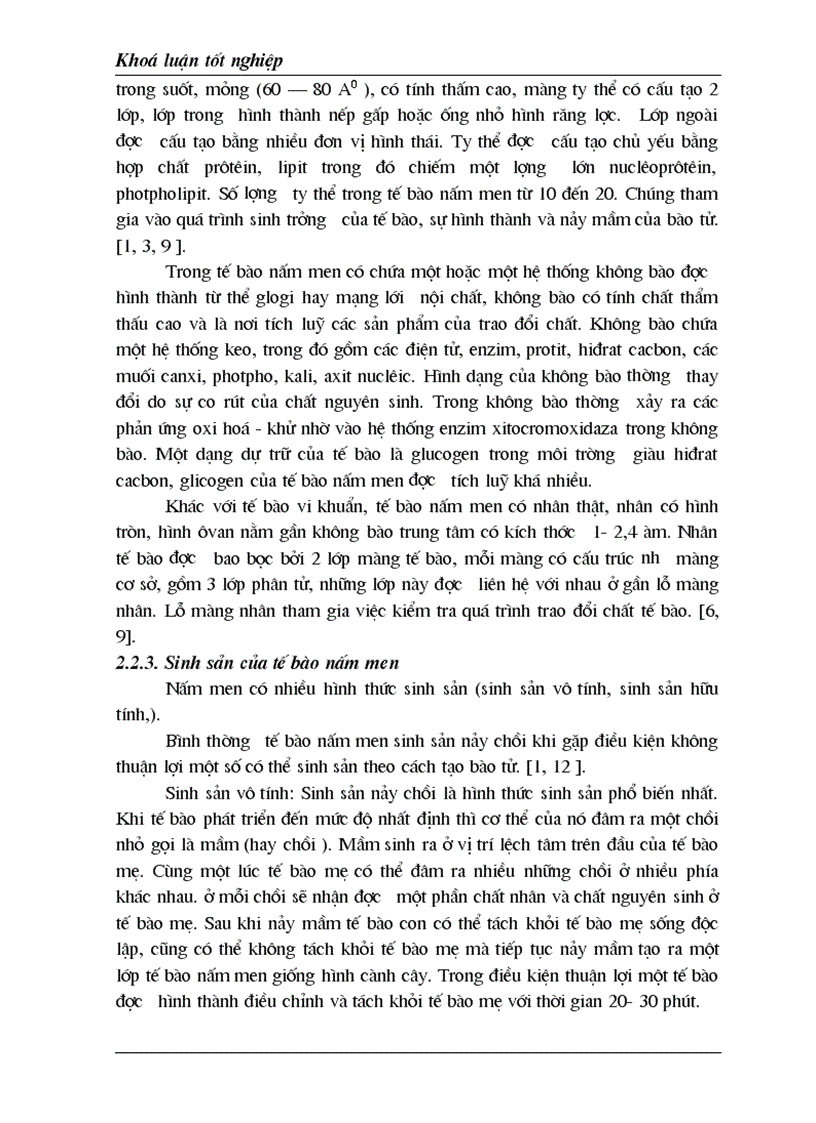 image for page Luận văn tốt nghiệp nghiên cứu ảnh hưởng nồng độ đường đến sự sinh trưởng và phát tricuaruar nấm men Sacharomyces cerevisiae