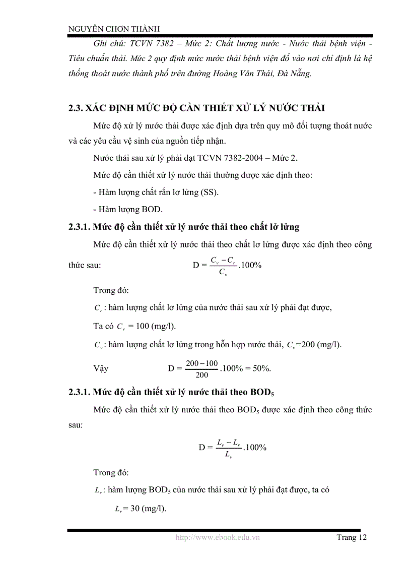 image for page Thiết kế hệ thống xử lý nước thải bệnh viện Giao thông Vận tải Đà Nẵng