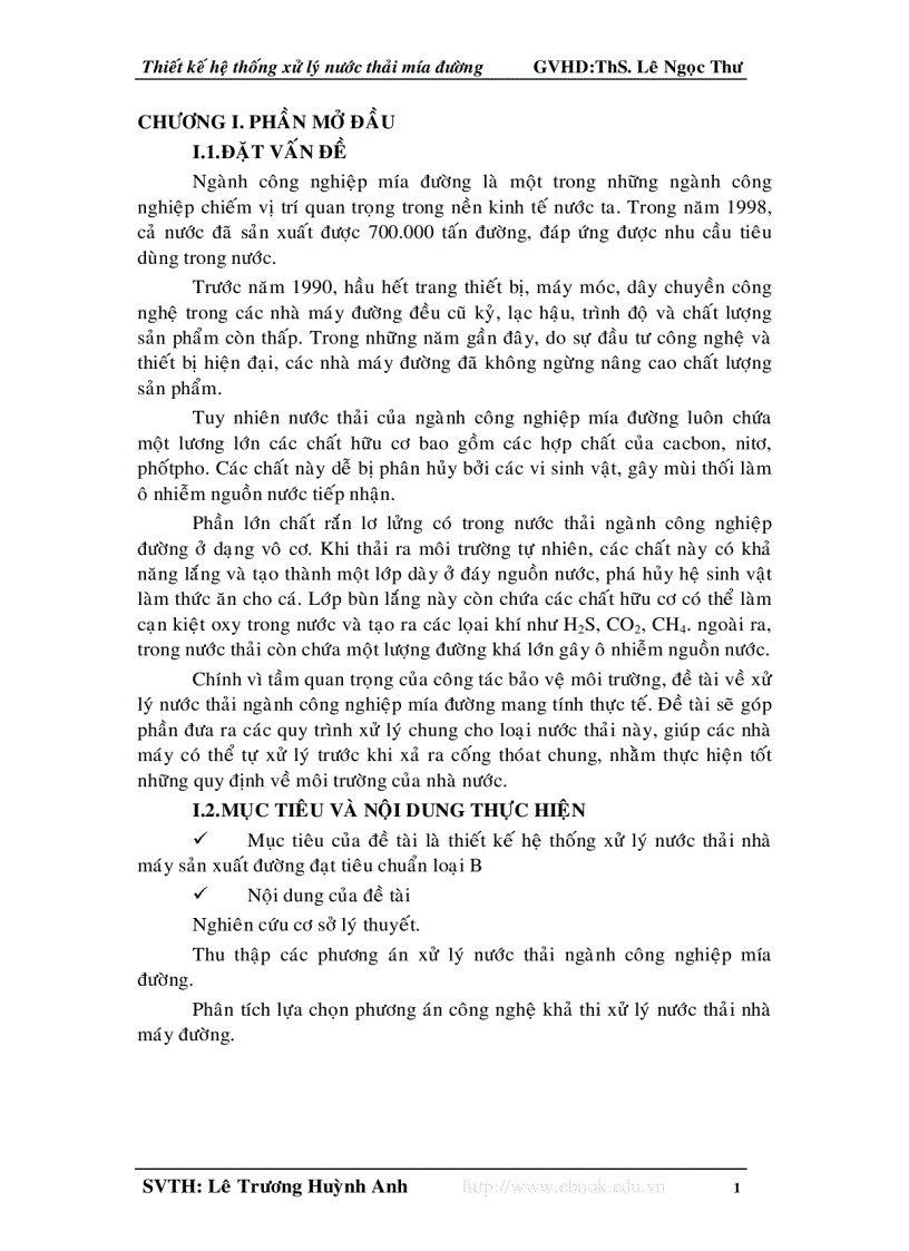 image for page Thiết kế hệ thống xử lý nước thải mía đường