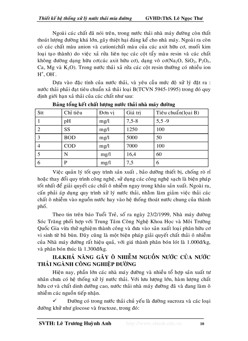 image for page Thiết kế hệ thống xử lý nước thải mía đường