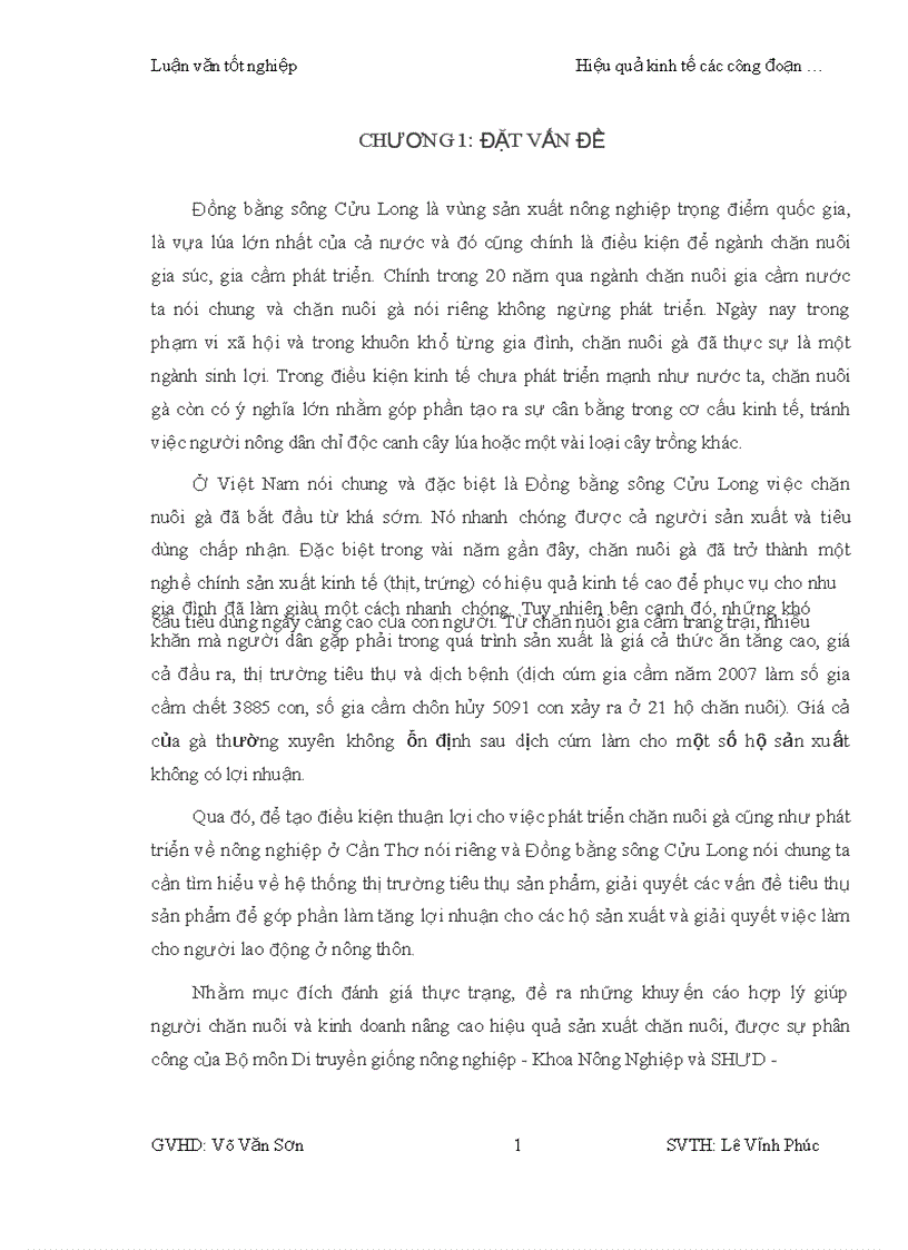 image for page Hiệu quả kinh tế của các công đoạn chăn nuôi giết mổ và phân phối sản phẩm thịt gà tại thành phố Cần Thơ