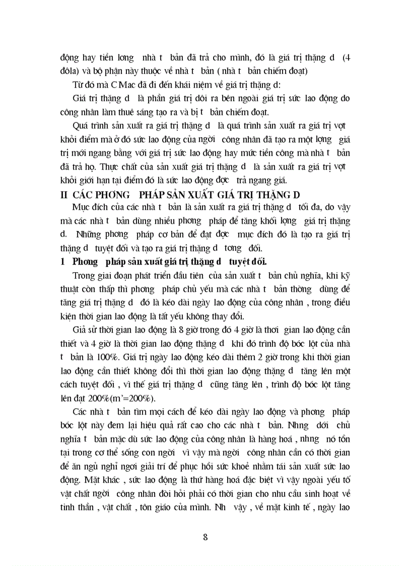 image for page Tiểu luận Mác 2 lý luận về giá trị thặng dư