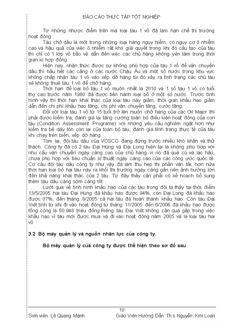 image for page Thu thập số liệu đánh giá chung tình hình hoạt động sxkd của vosco 6 tháng đầu năm 2005 2006 và nghiên cứu nghiệp vụ đại lý
