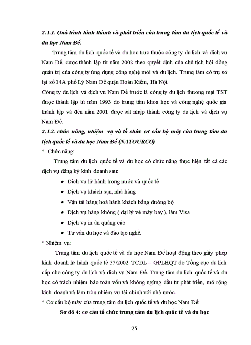 image for page Hoàn thiện hoạt động điều hành kinh doanh chương trình du lịch trọn gói tại trung tâm du lịch quốc tế và du học Nam Đế Natourco