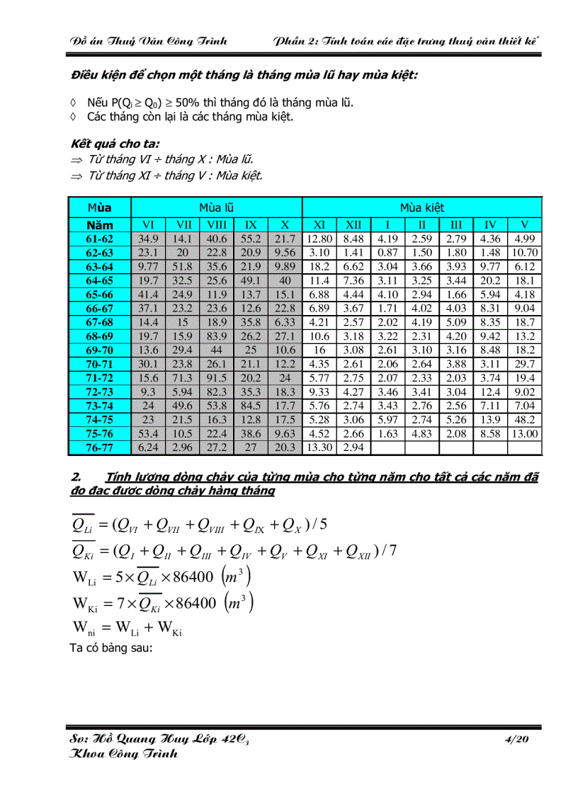 image for page Thủy văn công trình Tính toán thủy văn thiết kế hồ chứa