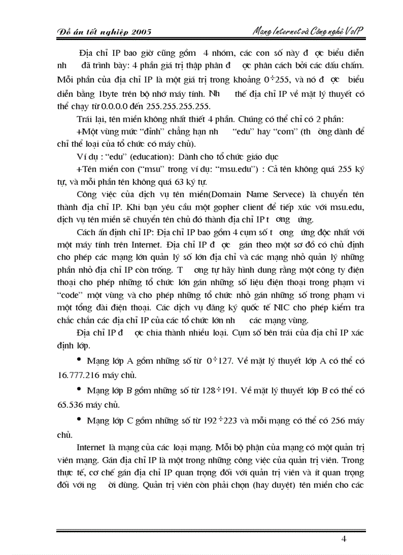 image for page Thiết kế và ứng dụng Mạng Internet và Công nghệ VoIP vào đời sống