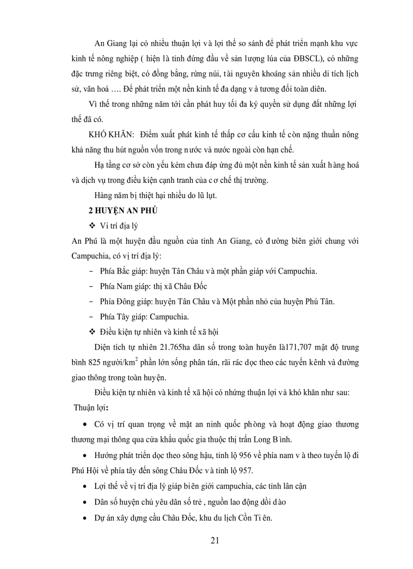 image for page Hiện trạng sử dụng đất và đánh giá tình hình biến động đất đai trên địa bàn huyện an Phú tỉnh An Giang trong Giai đoạn 2000 2005