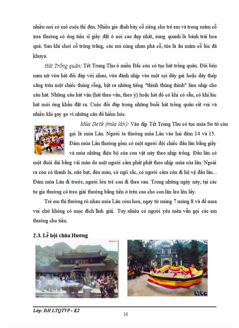 image for page Môn cơ sở văn hóa Tìm hiểu về một số lễ hội ở Việt Nam