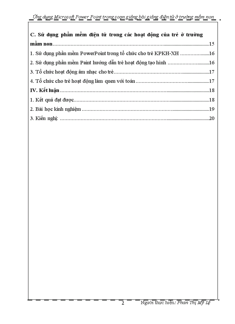 image for page SKKN ứng dụng Microsoft Power Point trong soạn giảng bài giảng điện tử ở trường Mầm Non