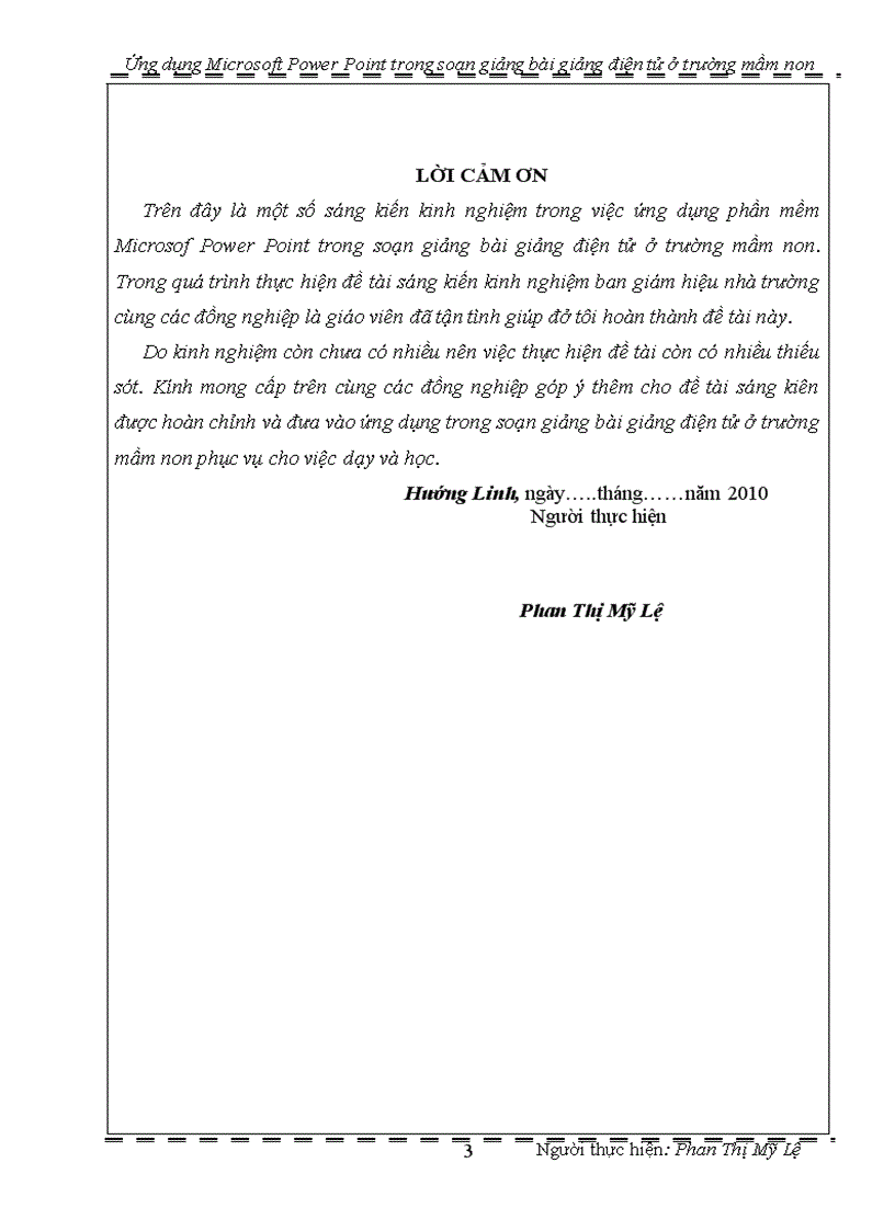 image for page SKKN ứng dụng Microsoft Power Point trong soạn giảng bài giảng điện tử ở trường Mầm Non