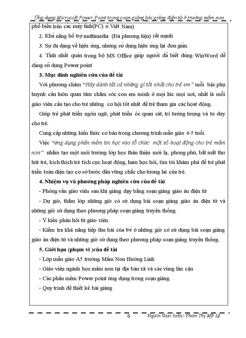 image for page SKKN ứng dụng Microsoft Power Point trong soạn giảng bài giảng điện tử ở trường Mầm Non