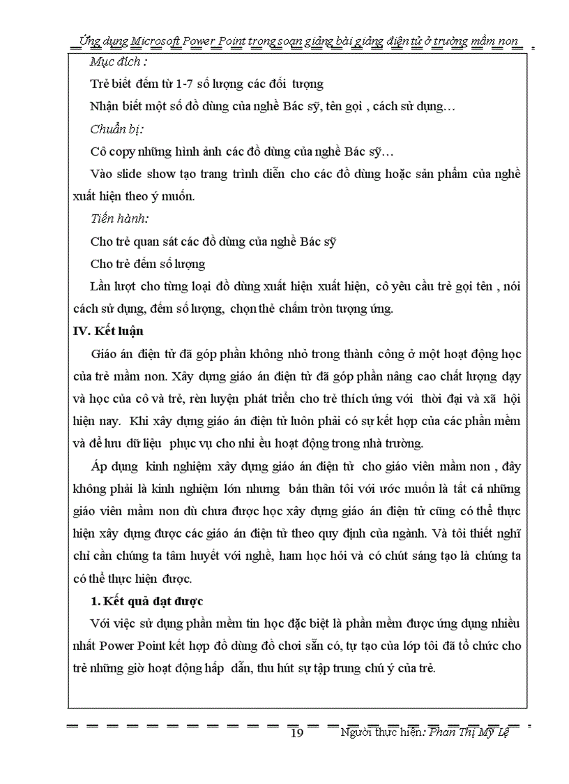 image for page SKKN ứng dụng Microsoft Power Point trong soạn giảng bài giảng điện tử ở trường Mầm Non