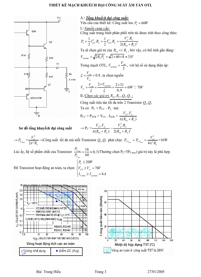 image for page Mạch khuếch đại công suất âm tần OTL 60W của DHBK tp HCM