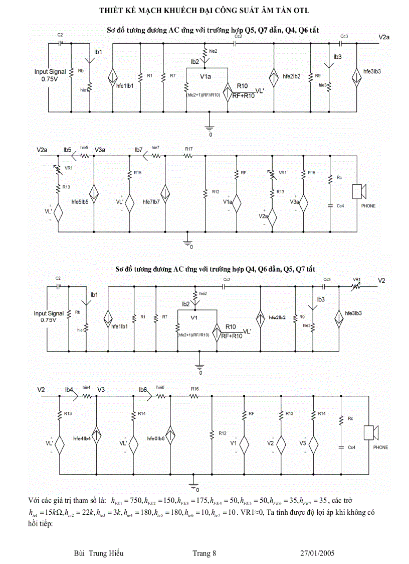 image for page Mạch khuếch đại công suất âm tần OTL 60W của DHBK tp HCM