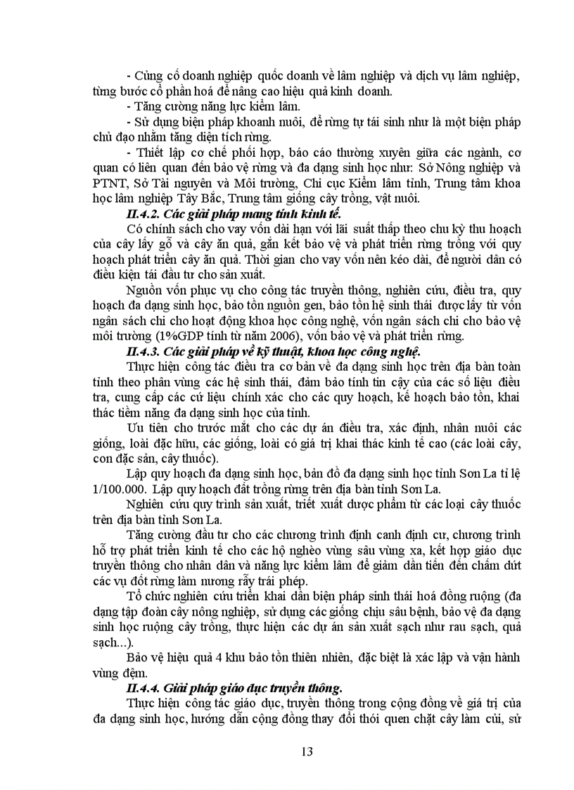 image for page Báo cáo chuyên đề Dự án xây dựng chương trình nghị sự 21 tỉnh Sơn La Bảo tồn đa dạng sinh học trên địa bàn tỉnh Sơn La