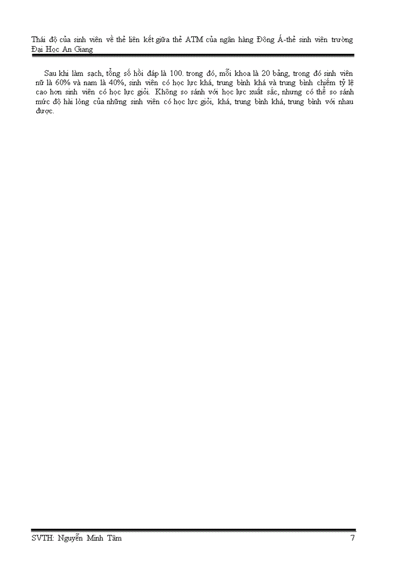 image for page Thái độ của sinh viên về thẻ liên kết giữa thẻ ATM của ngân hàng Đông Á thẻ sinh viên trường Đại Học An Giang