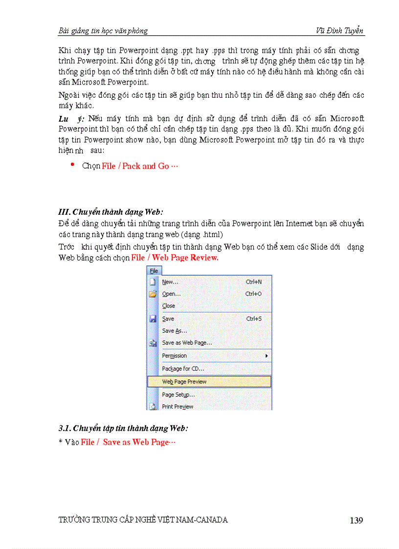 image for page Giáo trình tin học văn phòng