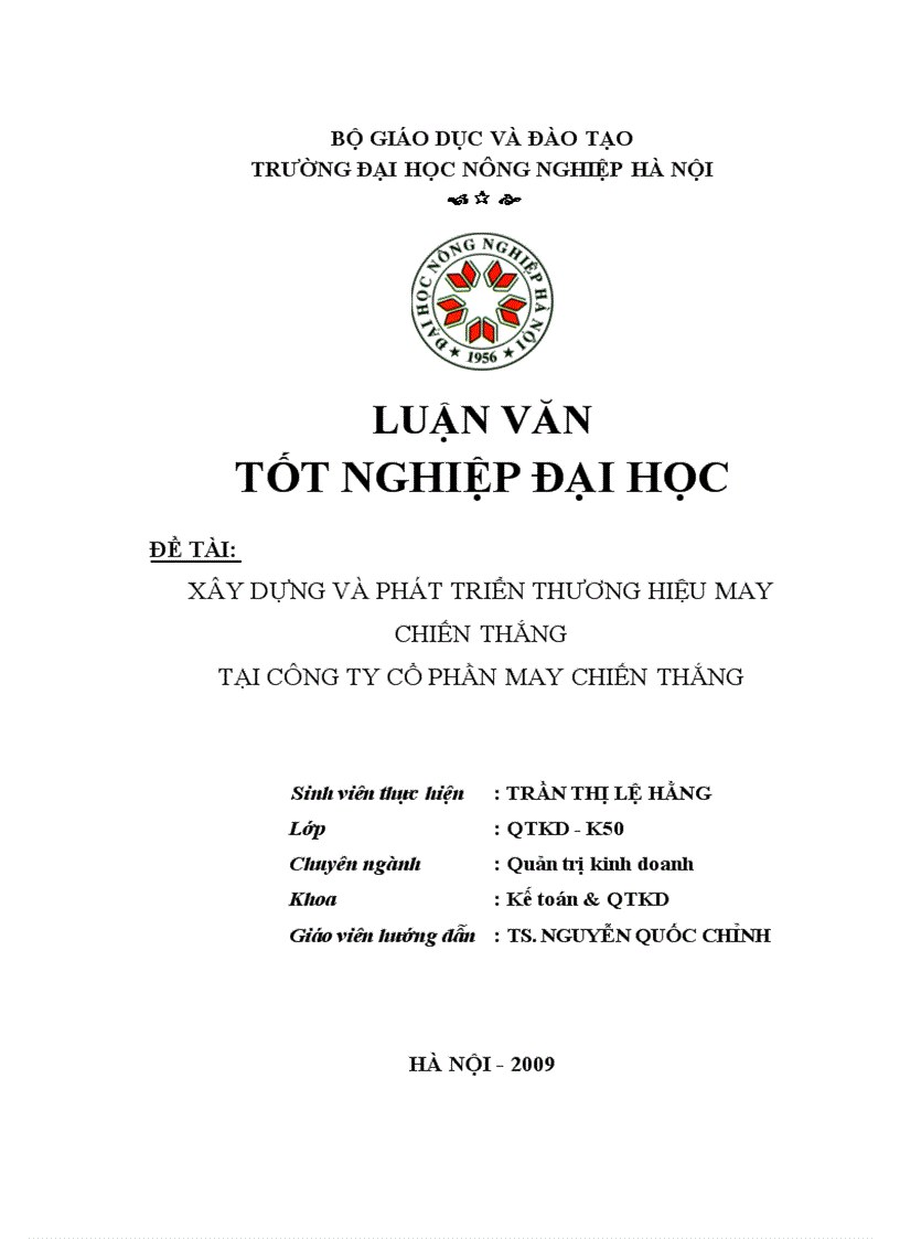 image for page Xây dựng và phát triển thương hiệu May Chiến Thắng tại Công ty cổ phần May Chiến Thắng