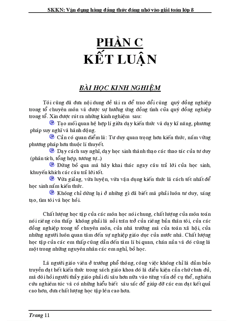 image for page Vận dụng hằng đẳng thức đáng nhớ vào giải toán lớp 8