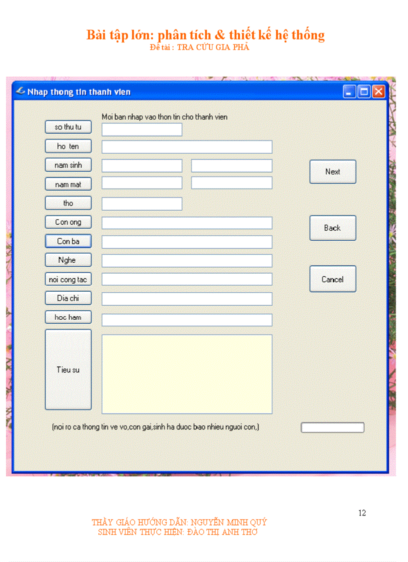 image for page Báo cáo bai tập lớn môn phân tích thiết kế hệ thống tra cứu gia phả
