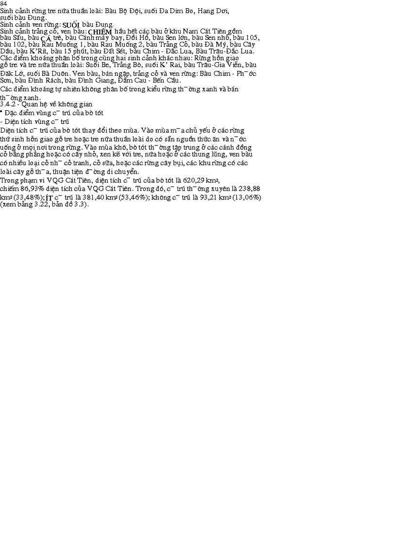 image for page LUẬN ÁN TIẾN SỸ Nghiên cứu đặc điểm phân bố theo sinh cảnh và mối quan hệ sinh thái của quần thể bò tót ở vườn quốc gia Cát Tiên