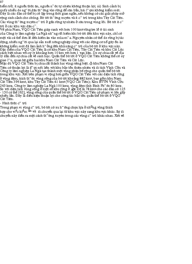 image for page LUẬN ÁN TIẾN SỸ Nghiên cứu đặc điểm phân bố theo sinh cảnh và mối quan hệ sinh thái của quần thể bò tót ở vườn quốc gia Cát Tiên