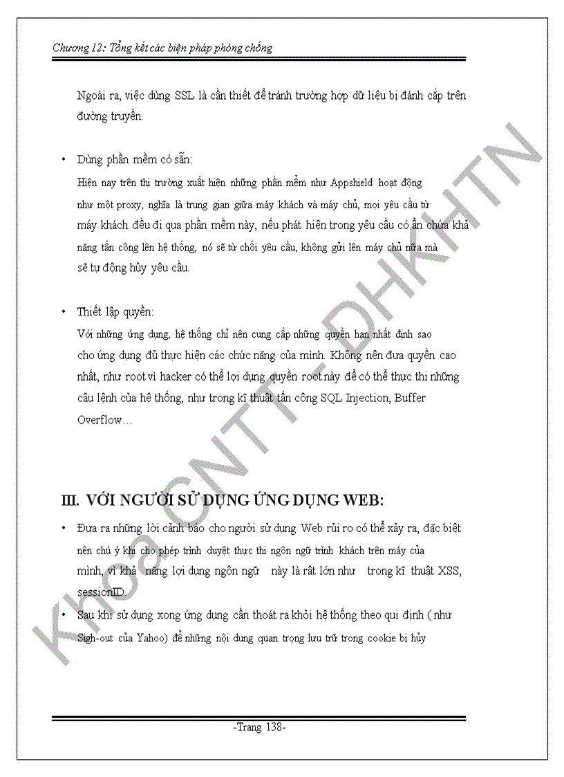 image for page Nghiên cứu một số vấn đề về bảo mật và ứng dụng web trên internet