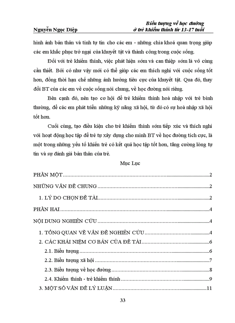 image for page Biểu tượng về học đường ở trẻ khiếm thính từ 13 17 tuổi một số vấn đề lý luận