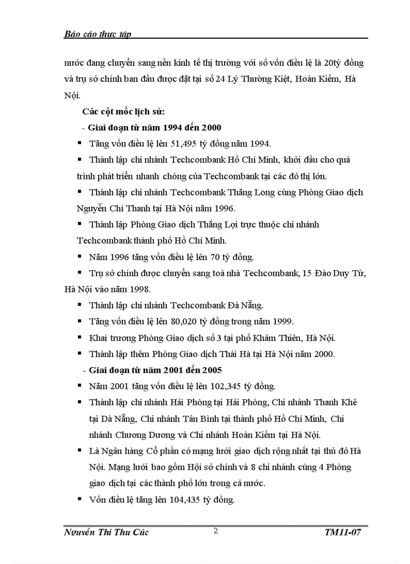 image for page Báo cáo thực tập tại Ngân hàng thương mại cổ phần Kỹ thương Việt Nam Techcombank