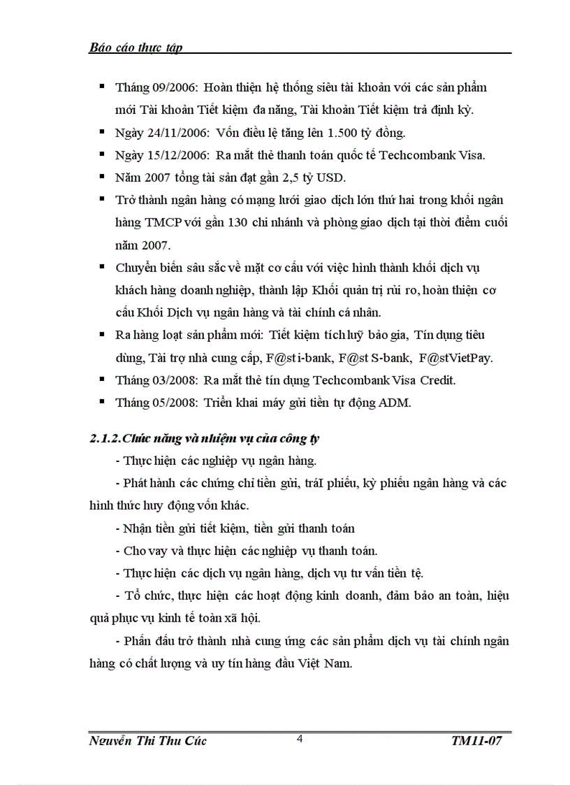 image for page Báo cáo thực tập tại Ngân hàng thương mại cổ phần Kỹ thương Việt Nam Techcombank