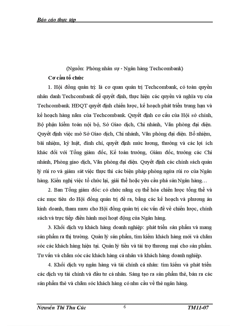 image for page Báo cáo thực tập tại Ngân hàng thương mại cổ phần Kỹ thương Việt Nam Techcombank