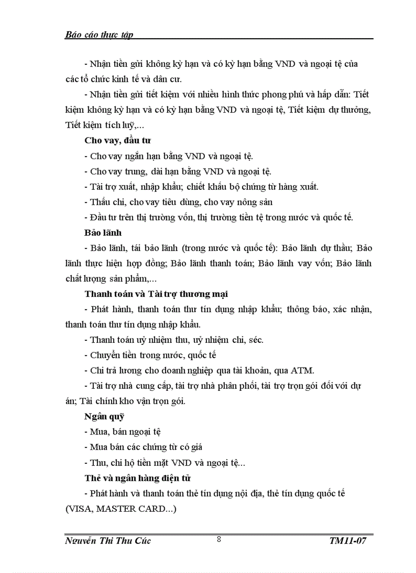 image for page Báo cáo thực tập tại Ngân hàng thương mại cổ phần Kỹ thương Việt Nam Techcombank